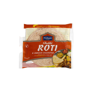 Nishaan Chakki Roti 350g Pack – Traditional Whole Wheat Indian Flatbread – IndianGroceryUK